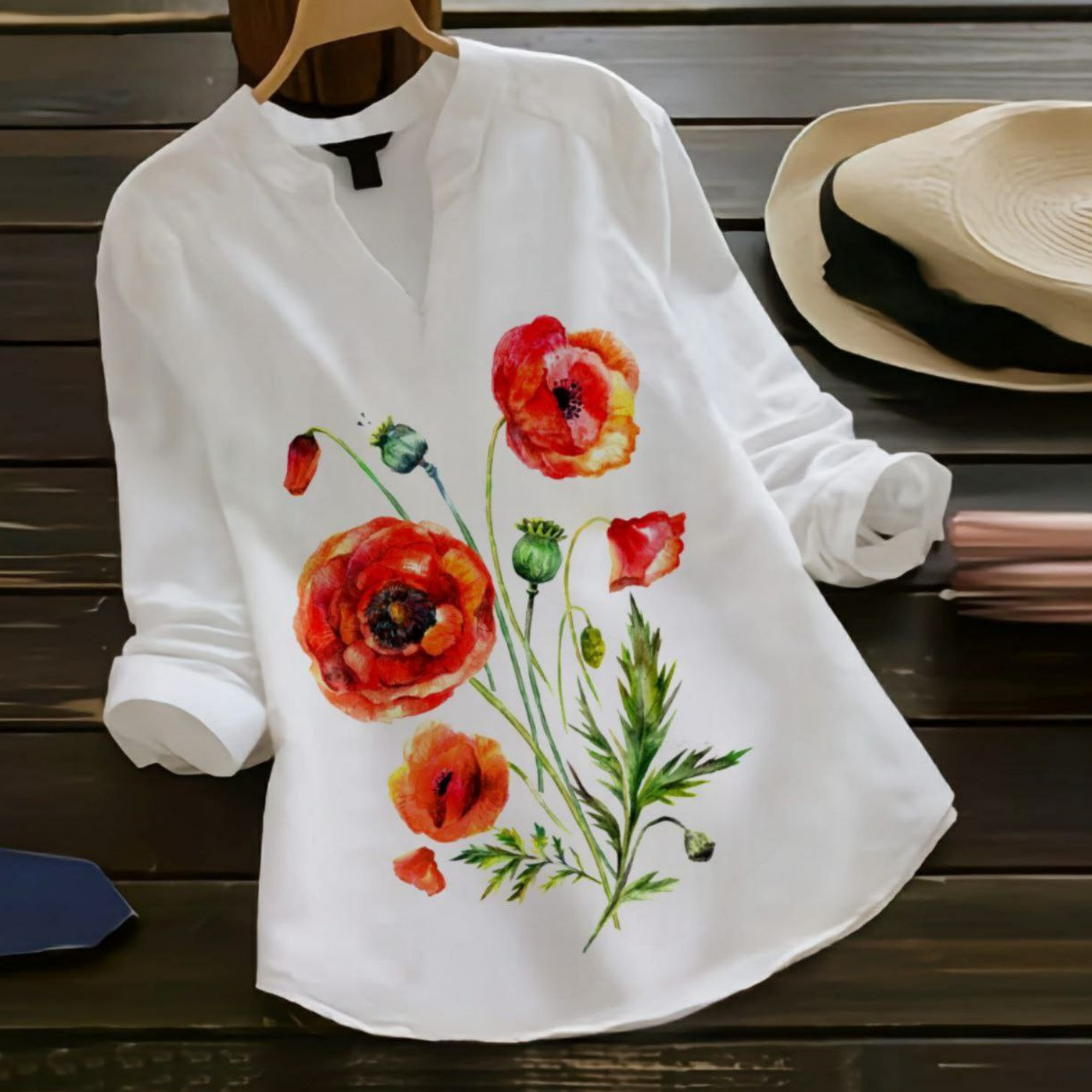 Floral Whispers-Scarlet Bloom-