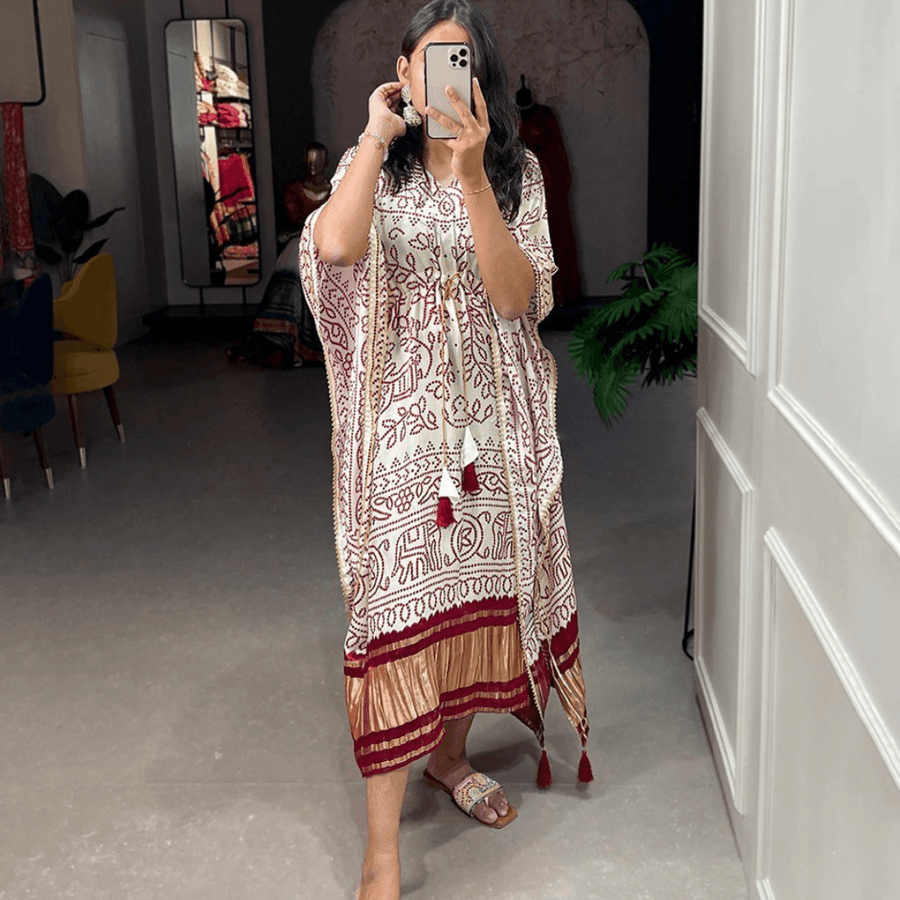 Bandhani Off-White Print